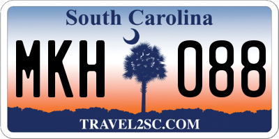 SC license plate MKH088