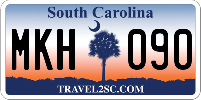 SC license plate MKH090