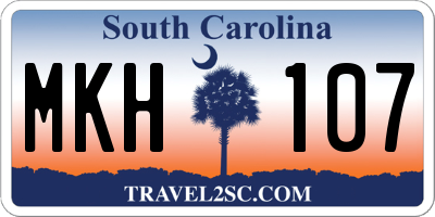 SC license plate MKH107