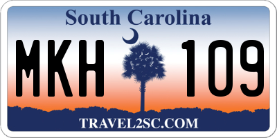 SC license plate MKH109