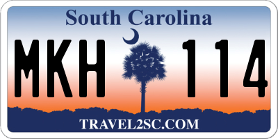 SC license plate MKH114