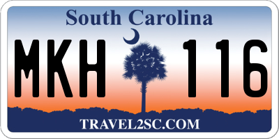 SC license plate MKH116