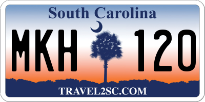 SC license plate MKH120