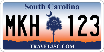 SC license plate MKH123