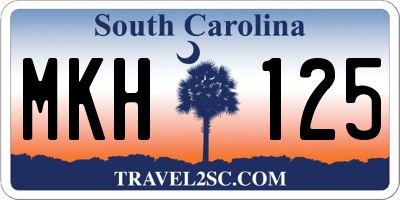 SC license plate MKH125