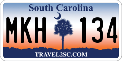 SC license plate MKH134