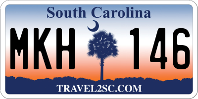 SC license plate MKH146