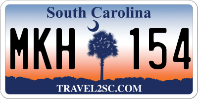 SC license plate MKH154