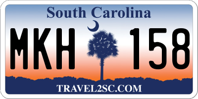 SC license plate MKH158