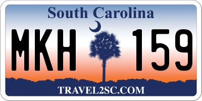 SC license plate MKH159