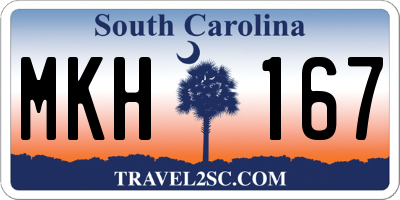 SC license plate MKH167