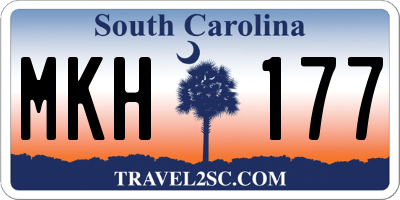 SC license plate MKH177