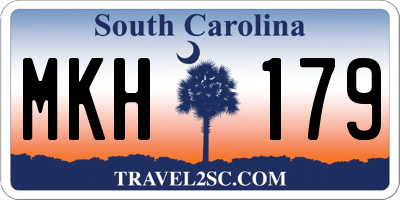 SC license plate MKH179
