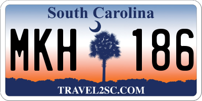 SC license plate MKH186
