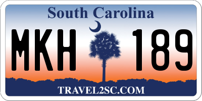 SC license plate MKH189