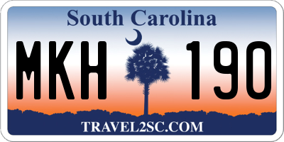 SC license plate MKH190