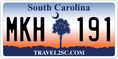 SC license plate MKH191