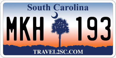 SC license plate MKH193