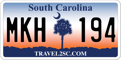 SC license plate MKH194