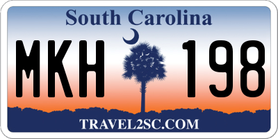 SC license plate MKH198