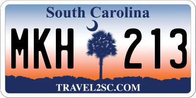 SC license plate MKH213