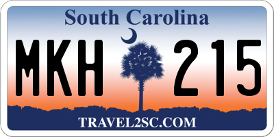 SC license plate MKH215