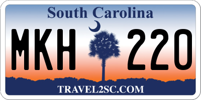 SC license plate MKH220