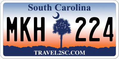 SC license plate MKH224
