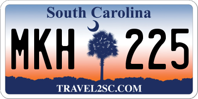 SC license plate MKH225