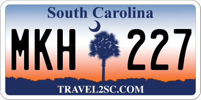 SC license plate MKH227