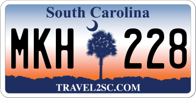 SC license plate MKH228