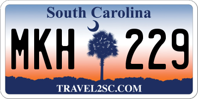 SC license plate MKH229