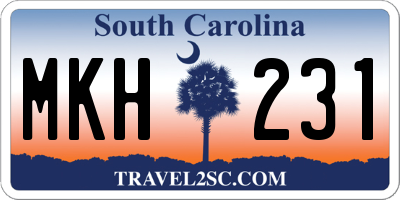 SC license plate MKH231