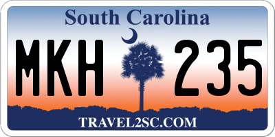 SC license plate MKH235