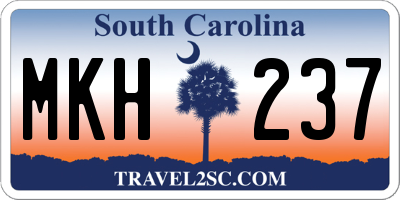 SC license plate MKH237