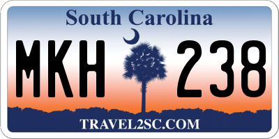 SC license plate MKH238