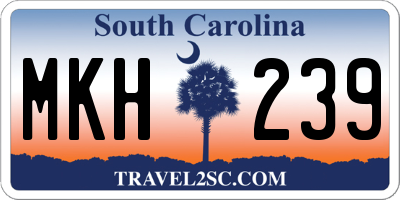 SC license plate MKH239