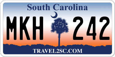 SC license plate MKH242