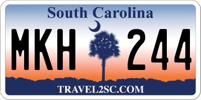 SC license plate MKH244