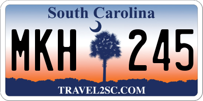 SC license plate MKH245