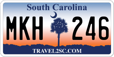 SC license plate MKH246