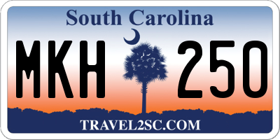 SC license plate MKH250