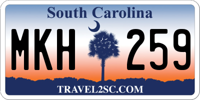SC license plate MKH259