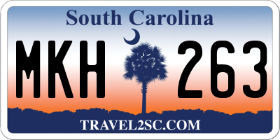 SC license plate MKH263