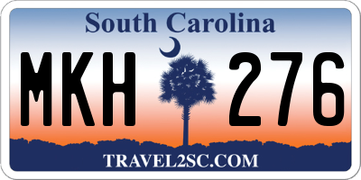 SC license plate MKH276