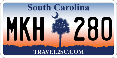 SC license plate MKH280