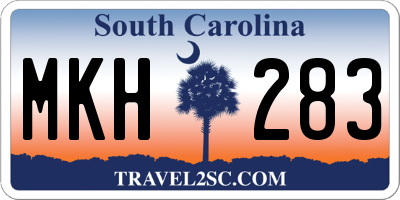 SC license plate MKH283