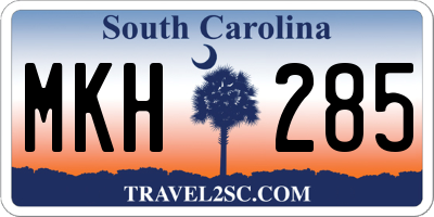 SC license plate MKH285