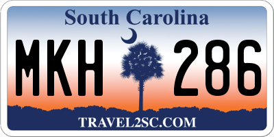 SC license plate MKH286