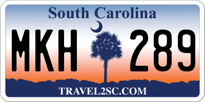 SC license plate MKH289